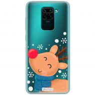 Чохол для Xiaomi Redmi Note 9 MixCase новий рік олень у шалику