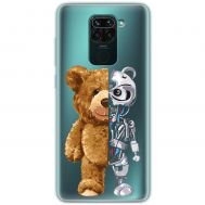Чехол для Xiaomi Redmi Note 9 MixCase робот медведь