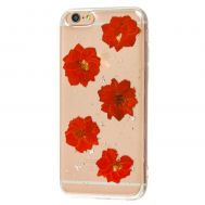 Чехол Nature Flowers для iPhone 6 красные цветы
