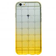 Чехол Cube Series для iPhone 6 квадрат прозрачно желтый
