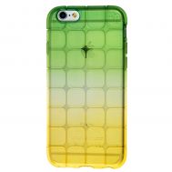 Чохол Cube Series для iPhone 6 квадрат жовтий зелений