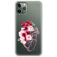 Чохол для iPhone 11 Pro Max Mixcase квіти серце поросло квітами