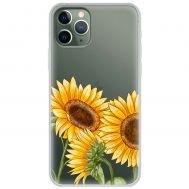 Чохол для iPhone 11 Pro Max Mixcase квіти три соняшники