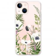 Чохол для iPhone 13 mini Mixcase квіти білі квіти лісові трави