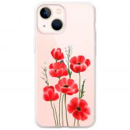 Чохол для iPhone 13 mini Mixcase квіти маки в польових травах