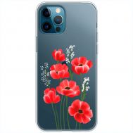 Чохол для iPhone 12 Pro Max Mixcase квіти маки в польових травах
