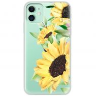 Чохол для iPhone 11 Mixcase квіти великі соняшники