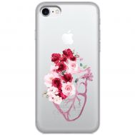 Чохол для iPhone 7/8 Mixcase квіти серце поросло квітами