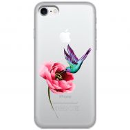Чохол для iPhone 7 / 8 Mixcase квіти колібрі в півоні