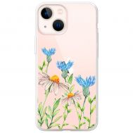 Чохол для iPhone 13 mini Mixcase квіти волошки та ромашки