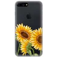 Чохол для iPhone 7 Plus / 8 Plus Mixcase квіти три соняшники