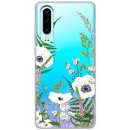 Чохол для Huawei P30 Mixcase квіти білі квіти лісові трави