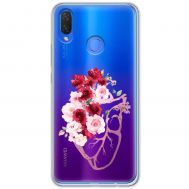 Чохол для Huawei P Smart Plus Mixcase квіти серце поросло квітами