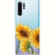 Чохол для Huawei P30 Pro Mixcase квіти три соняшники