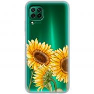 Чохол для Huawei P40 Lite Mixcase квіти три соняшники