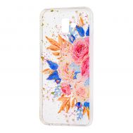 Чохол для Samsung Galaxy J6+ 2018 (J610) Flowers Confetti "кущова троянда"