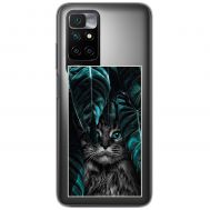 Чохол для Xiaomi Redmi 10 MixCase тварини кіт у лісі