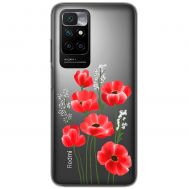 Чохол для Xiaomi Redmi 10 Mixcase квіти маки в польових травах