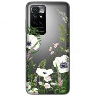 Чохол для Xiaomi Redmi 10 Mixcase квіти білі квіти лісові трави