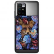Чохол для Xiaomi Redmi 10 MixCase тварини лисиця з квітами