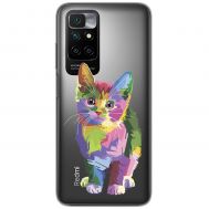 Чохол для Xiaomi Redmi 10 MixCase тварини кольорове кошеня