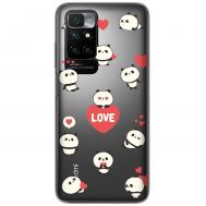 Чохол для Xiaomi Redmi 10 Mixcase для закоханих панди
