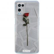 Чохол для Oppo A54 MixCase для закоханих троянд на сірому