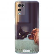 Чохол для Oppo A54 MixCase тварини кіт та собака