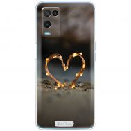 Чохол для Oppo A54 MixCase для закоханих серце з гірлянди