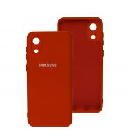Чохол для Samsung Galaxy A03 Core (A032) Silicone Full camera червоний