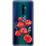 Чохол для Oppo Reno 2 Mixcase квіти маки в польових травах