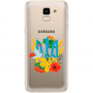 Чохол для Samsung Galaxy J6 2018 (J600) MixCase патріотичні військовий герб у квітах