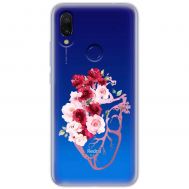 Чохол для Xiaomi Redmi 7 Mixcase квіти серце поросло квітами
