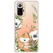Чохол для Xiaomi Redmi Note 10 Pro Mixcase квіти білі квіти лісові трави