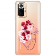 Чохол для Xiaomi Redmi Note 10 Pro Mixcase квіти серце поросло квітами