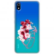 Чохол для Xiaomi Redmi 7A Mixcase квіти серце поросло квітами
