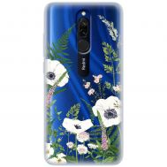 Чохол для Xiaomi Redmi 8 Mixcase квіти білі квіти лісові трави