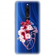 Чохол для Xiaomi Redmi 8 Mixcase квіти серце поросло квітами