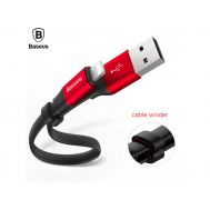 Кабель USB Baseus Lightning Nimble 2.0A 0.23m чорний/червоний