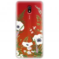 Чохол для Xiaomi Redmi 8A Mixcase квіти білі квіти лісові трави