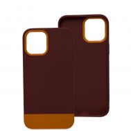 Чохол для iPhone 12 Pro Max Bichromatic brown burgundy/orange