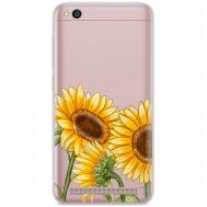 Чохол для Xiaomi Redmi 5A Mixcase квіти три соняшники