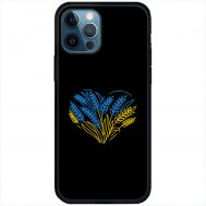 Чохол для iPhone 12 Pro Max MixCase патріотичні синьо-жовта пшениця