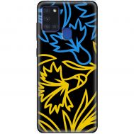 Чохол для Samsung Galaxy A21S (A217) MixCase патріотичні синє-жовта лілія