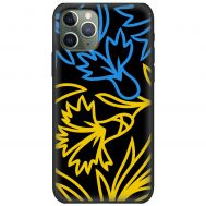 Чохол для iPhone 11 Pro Max MixCase патріотичні синє-жовта лілія