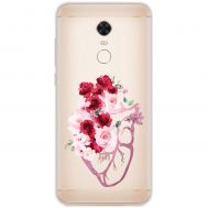 Чохол для Xiaomi Redmi 5 Plus Mixcase квіти серце поросло квітами