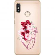 Чохол для Xiaomi Redmi Note 5 / 5 Pro Mixcase квіти серце поросло квітами