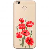Чохол для Xiaomi Redmi 4X Mixcase квіти маки в польових травах