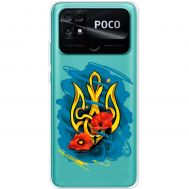 Чохол для Xiaomi Poco С40 MixCase патріотичні герб із маками