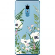 Чохол для Xiaomi Redmi Note 4x Mixcase квіти білі квіти лісові трави